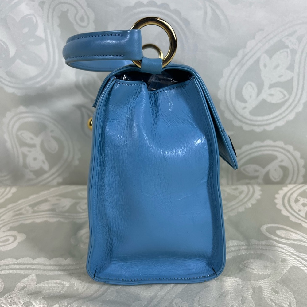 Collector’s Edition – Gianni Versace Powder Blue Top Handle Bag w/COA - Picture 4 of 16